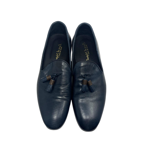 Luca di Napoli Size 42 Navy Blue Tassel Loafers Never Worn US size 9 - Picture 2 of 7